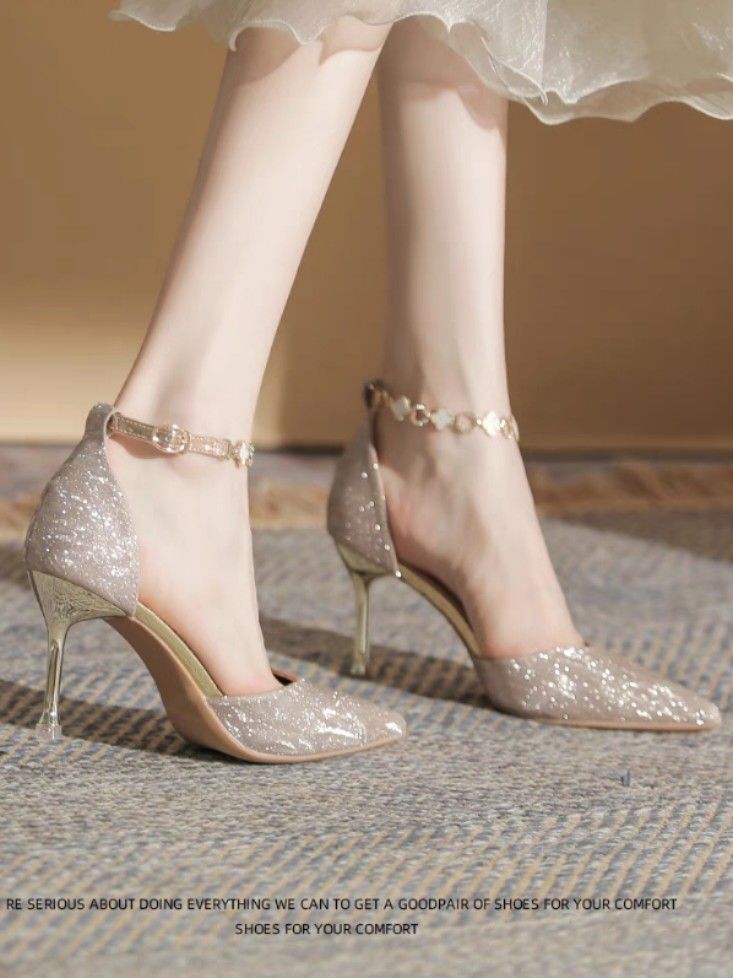 Gold high heels for bridesmaids outlet