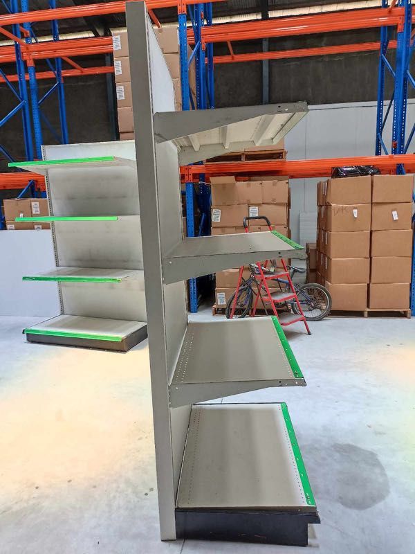Gondola for Sale (Category: Office Furniture & Fixtures) located in Pasig City. Submitted by shepherd318 (Listing ID 1234062550, Image 2). Description: Lightly used gondola. Made in Taiwan. Best for convenience store or grocery. measurement: Size 1 H = 215 W = 70 L= 128 inventory: 8 sets Size 2 H = 215 W = 70 L = 97 inventory: 2 sets .