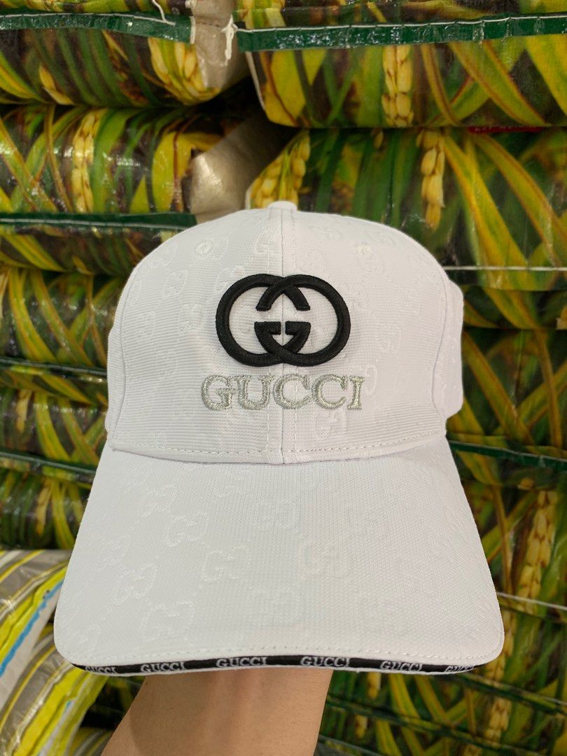 GUCCI cap white Men s Fashion Watches Accessories Caps Hats on Carousell