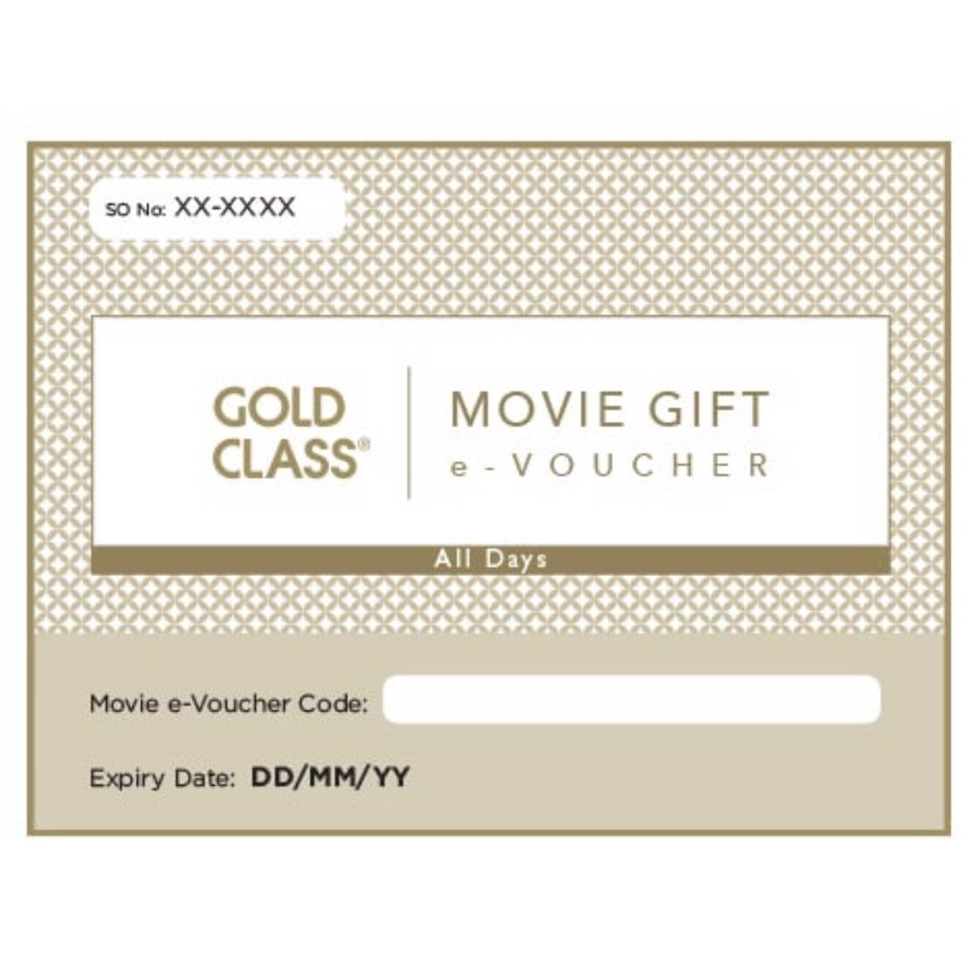 GV Gold Class Movie eVoucher (Expiry 31 March 2024) Golden Village