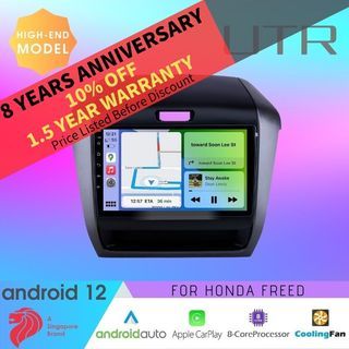 HIGH-END LATEST HONDA FREED  9 INCH 9.4 INCH 8 CORE ANDROID 12 PLAYER 2K ANDROID HEAD UNIT- WIRELESS & WIRED APPLE CARPLAY & ANDROID AUTO