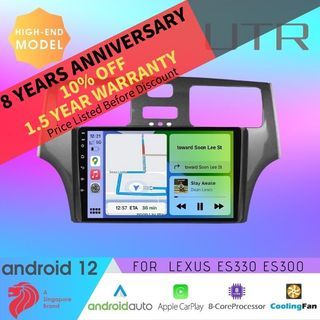 HIGH-END LATEST LEXUS ES330 ES300 9 INCH 9.4 INCH 8 CORE ANDROID 12 PLAYER 2K ANDROID HEAD UNIT- WIRELESS & WIRED APPLE CARPLAY & ANDROID AUTO