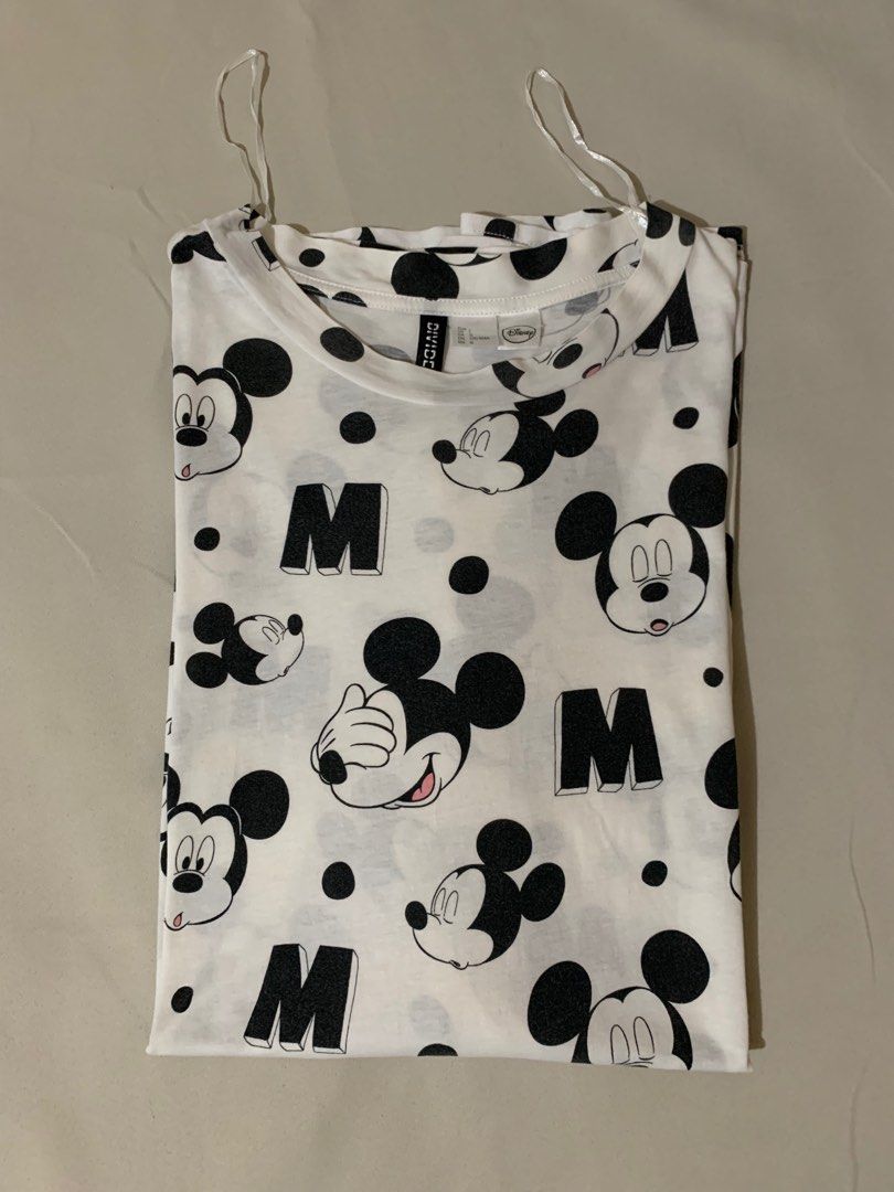 H M Divided Mickey Mouse Women s Fashion Tops Shirts on Carousell