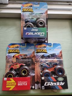 HotWheels Monster Trucks - '18 Jeep Wrangler - FALKEN
- 1963 VW Beetle - MOMO
- Land Rover Defender 90 - GREDDY