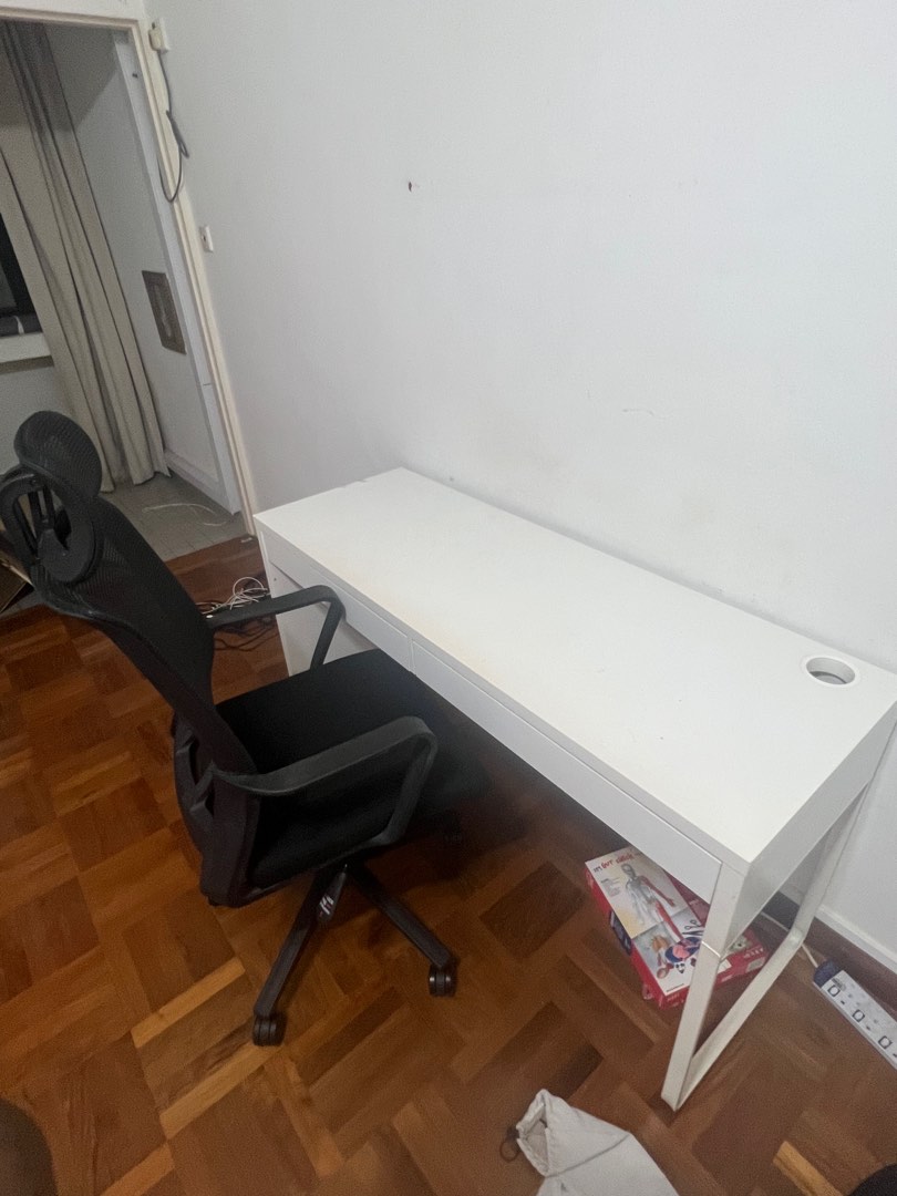 IKEA Study Table & office chair, Furniture & Home Living, Furniture, Tables & Sets on Carousell