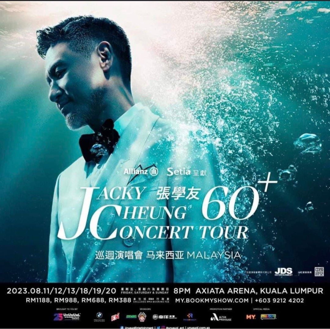Jacky Cheung concert Malaysia 2023, Tickets & Vouchers, Event Tickets