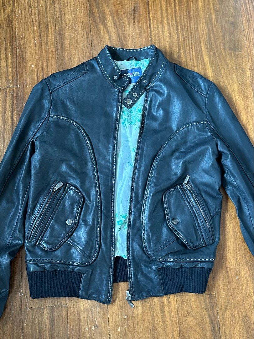 90s jean paul gaultier leather jacket