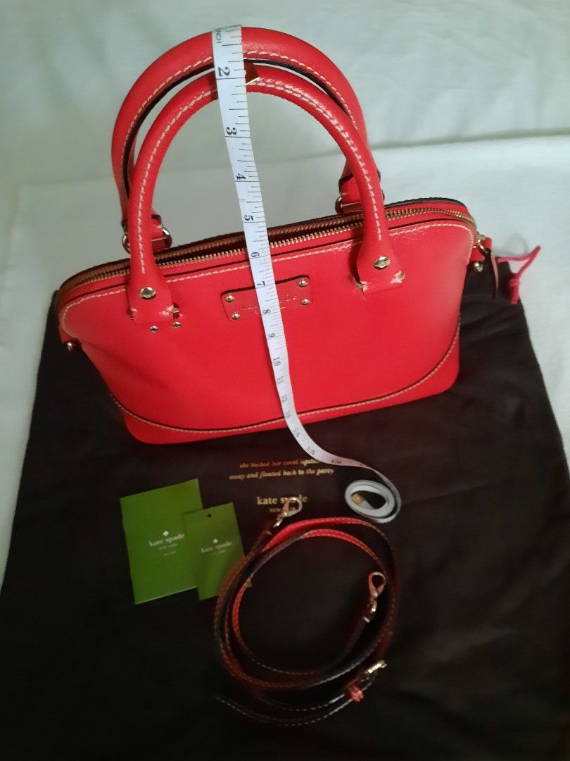 Kate Spade Crossbody Bag Wellesley Small Rachelle Red Leather Satchel