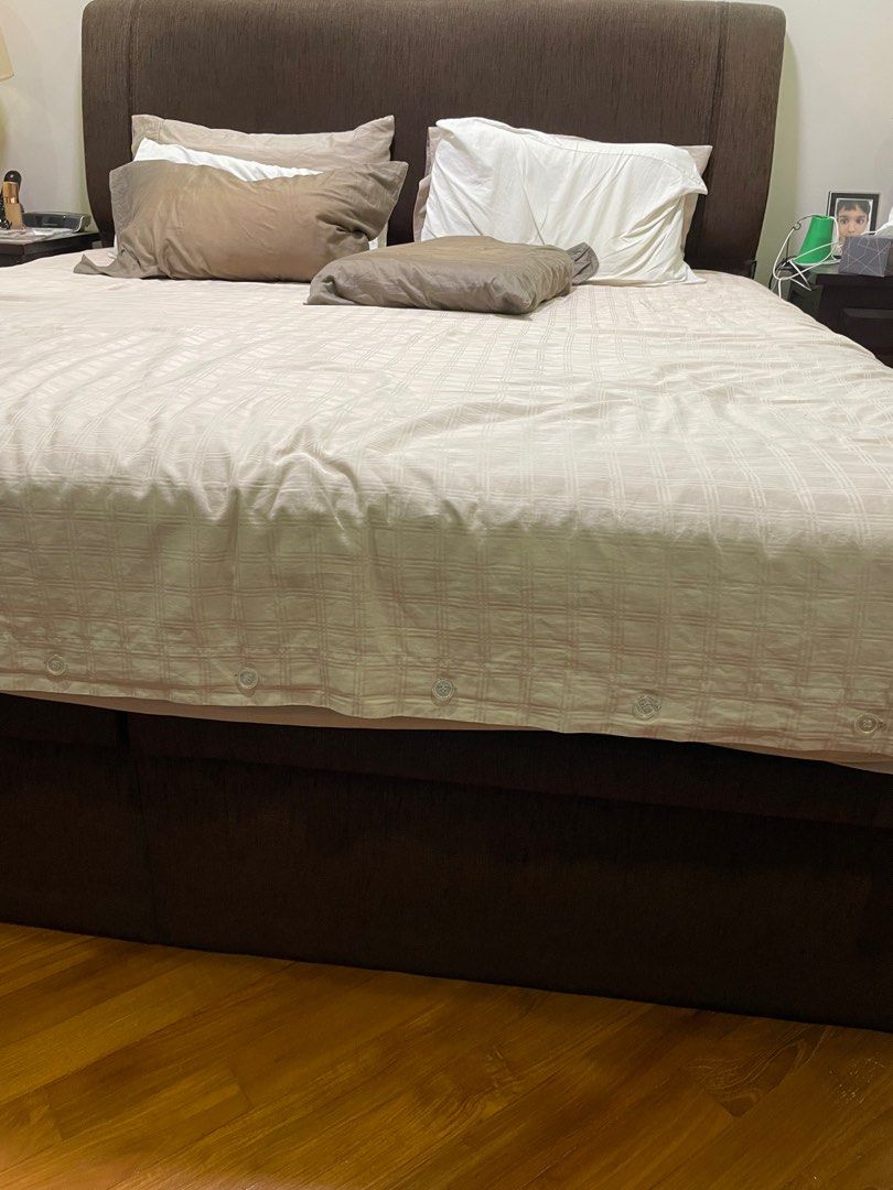 King bed (with storage), Furniture & Home Living, Furniture, Bed Frames