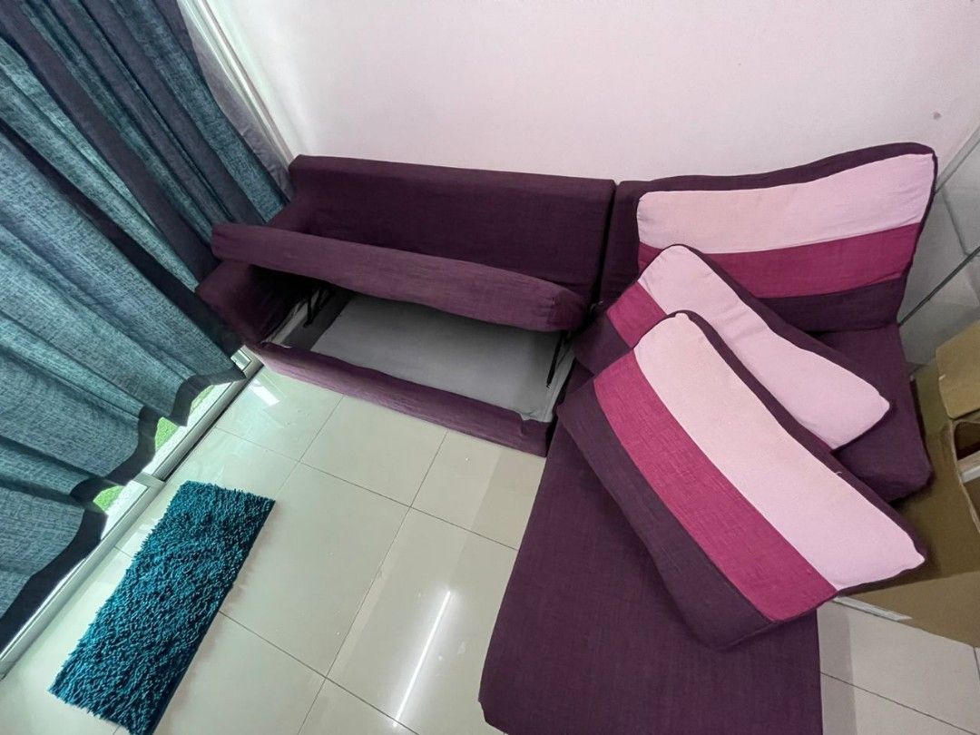 L Shape SOFA BED, Furniture & Home Living, Furniture, Sofas on Carousell