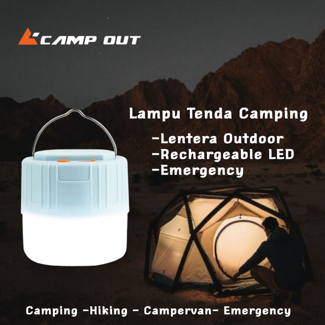 Lampu Tenda Camping Gantung Lentera Outdoor Rechargeable LED