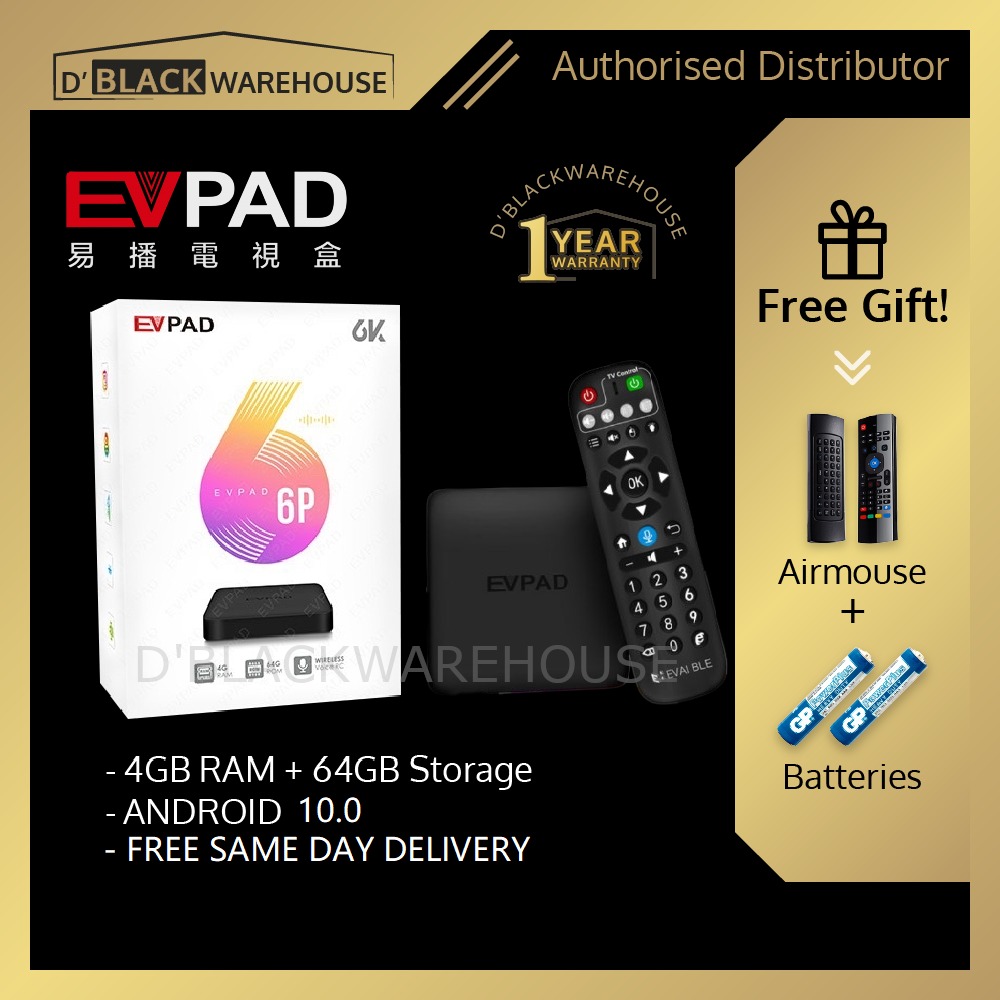 EVPAD 6P, 6S, SG READY STOCK, ANDROID BOX, ANDROID 10.0 / EVBOX