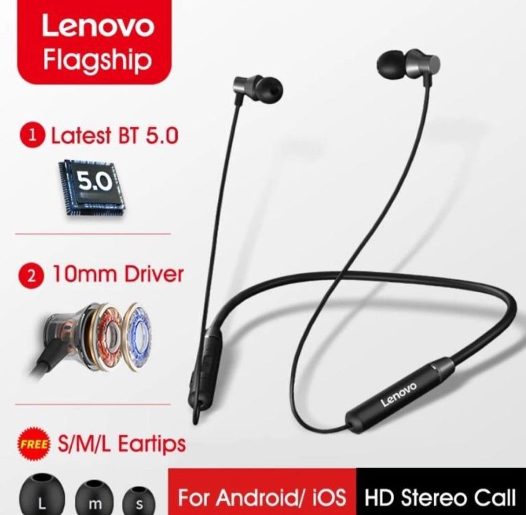 Lenovo HE05 Neckband Earphone Bluetooth 5.0 Waterproof
