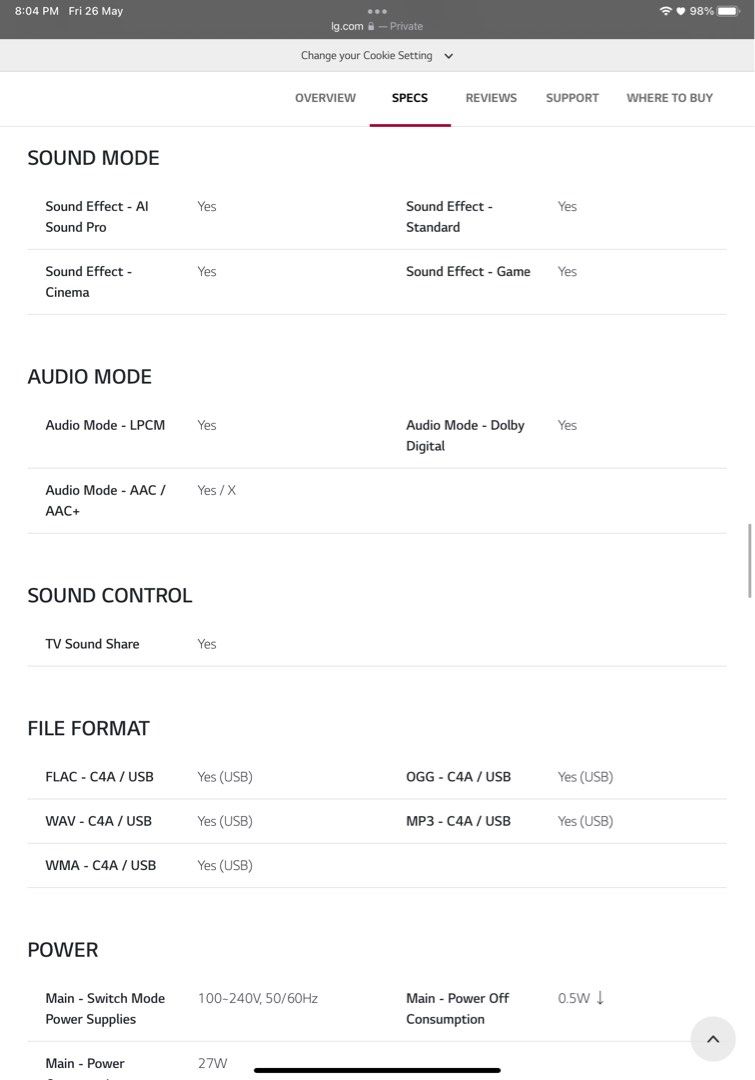 LG SOUNDBAR SP2, Audio, Soundbars, Speakers & Amplifiers on Carousell