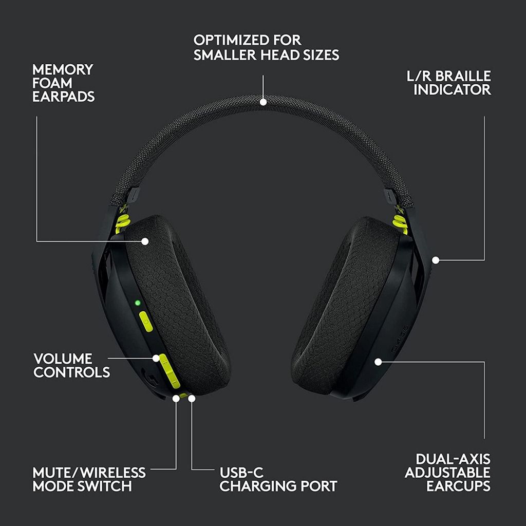 Logitech G435 Lightspeed and Bluetooth Wireless Gaming Headset442186421523589127