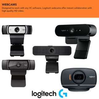 LOGITECH WEBCAMS Home and Business Meeting Solutions - Enterprise-grade Video ConferenceCams, Full HD | 4K | 720p Flexible Work From Home or Office (Choose your preferred model, type and specification)