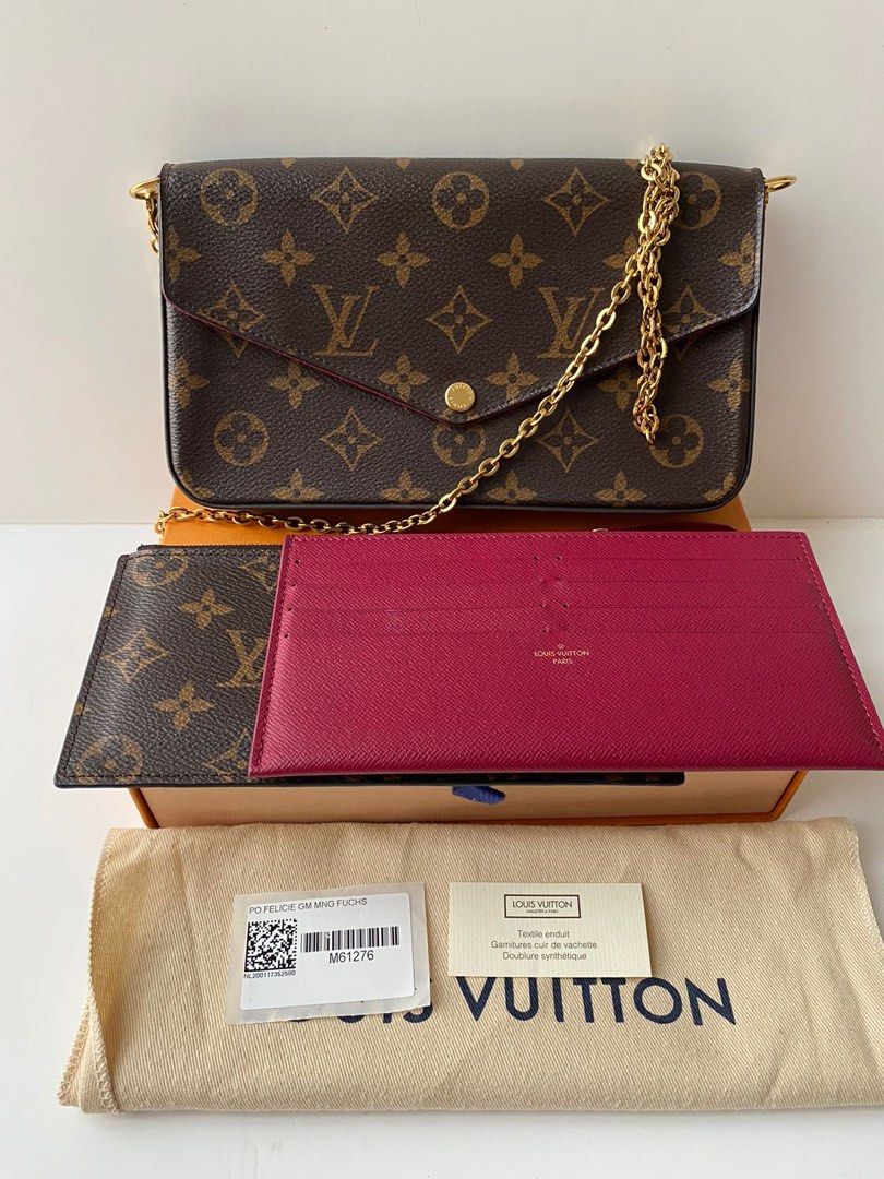 LNIB Louis Vuitton Felicie Pochette Tourterelle Monogram