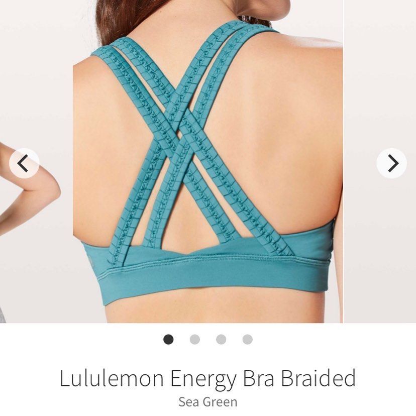 lululemon energy bra braided in sea green, Women's Fashion, Activewear on  Carousell