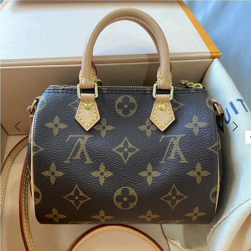 Louis Vuitton Nano Speedy, Tory Burch Mini Barrel