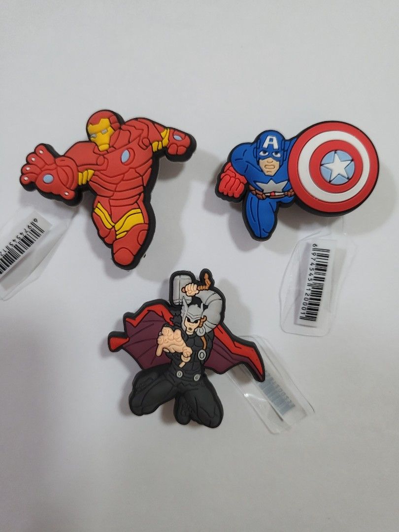 Marvel jibbitz, Men's Fashion, Footwear, Shoe inserts & accessories on