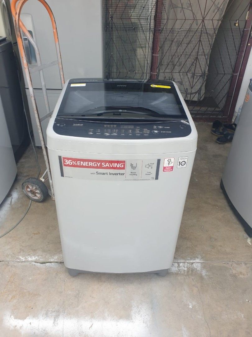 Mesin basuh washing machine LG smart inverter 11.0kg, TV & Home