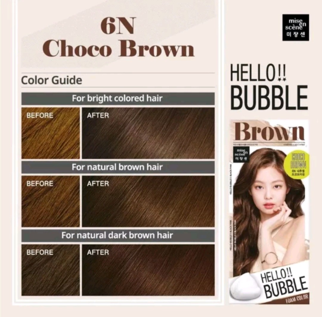 MISE EN SCENE HELLO BUBBLE HAIR COLOR, Kesehatan & Kecantikan