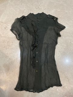 Miss Sixty Dark Green Sheer top