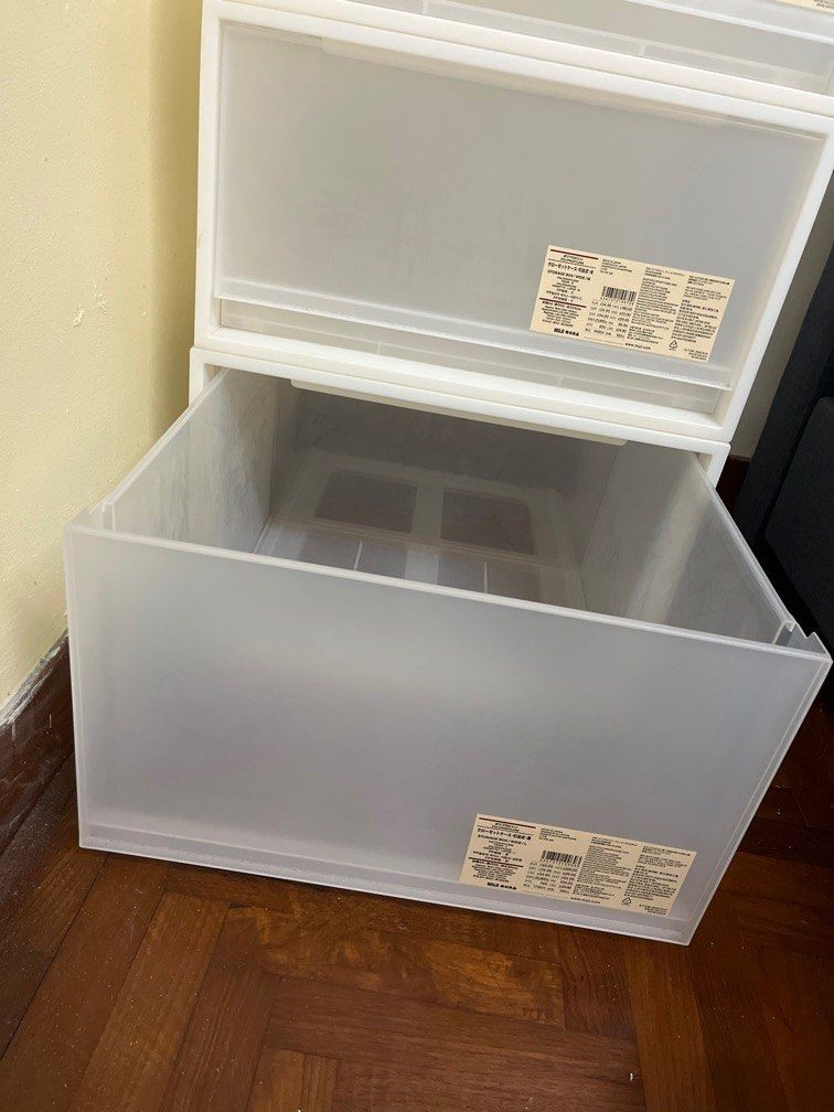 Muji Storage Box Wide S/M/L, Furniture & Home Living, Home Improvement