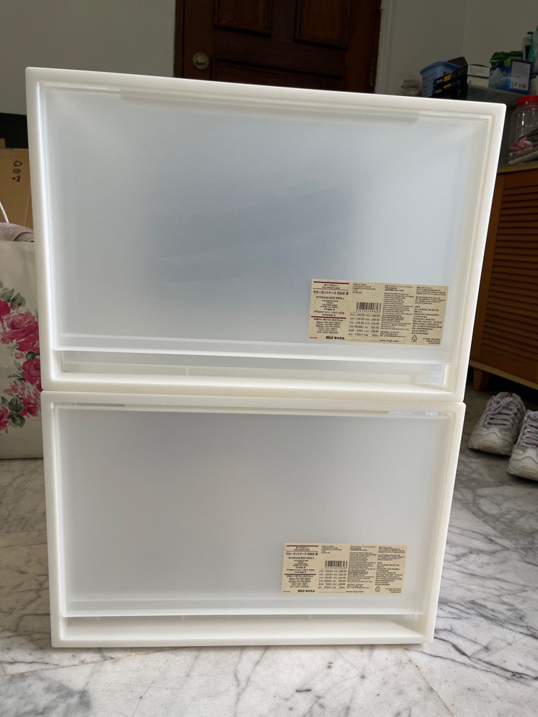 Muji Storage Box Wide S/M/L, Furniture & Home Living, Home Improvement