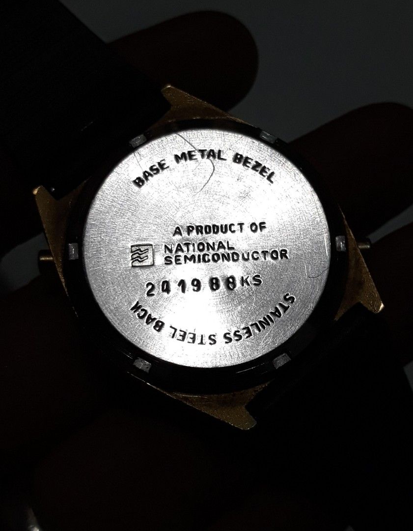 NATIONAL SEMICONDUCTOR WATCH 70's AUTHENTIC VERY RARE, Fesyen Pria, Jam