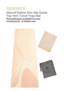 Natural Rubber Non Slip Suede Top Travel Yoga Mat