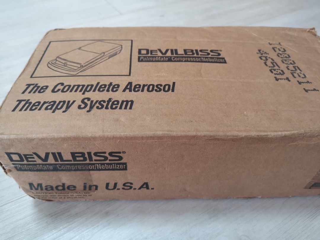 Nebulizer compressor (Category: Medical Supplies & Tools) located in Singapore. Submitted by yuhlan (Listing ID 1233909921, Image 1). Description: bought this compressor as inhaler from clinic for my kids to reduce phelgm . now they does not require it. made from USA. brand devilbiss. instructions guide available.