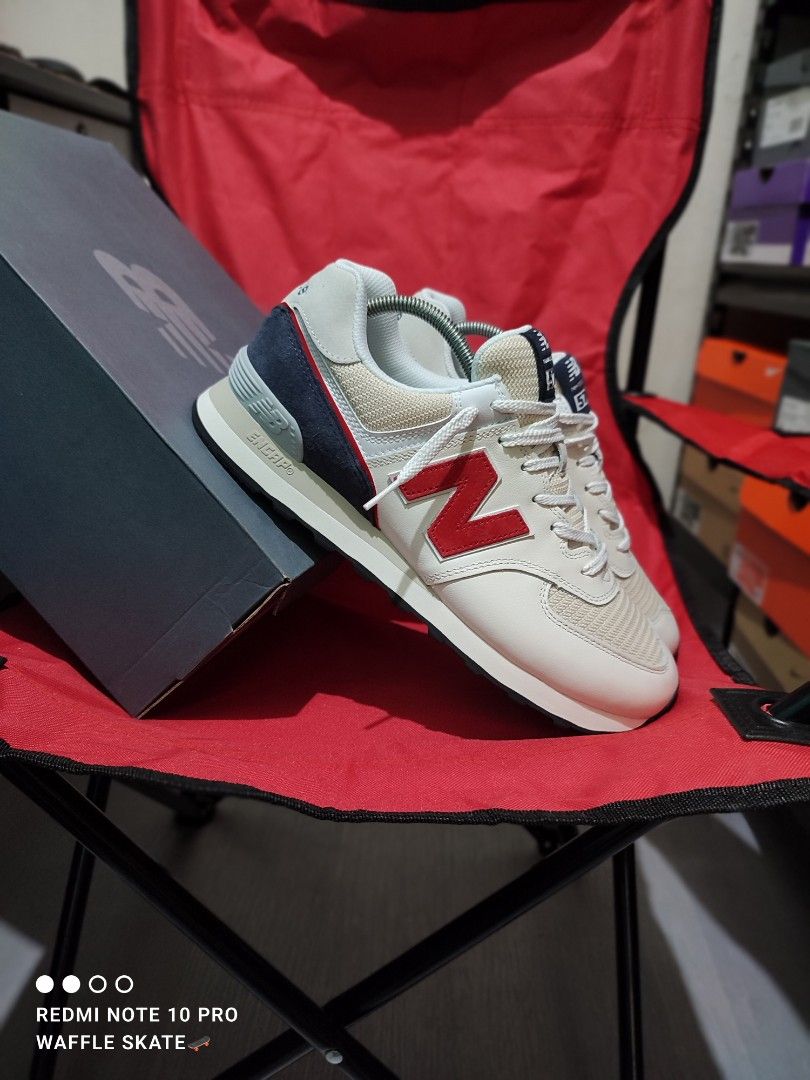 NEW BALANCE 574 (SEA SALT NAVY), Men's Fashion, Footwear, Sneakers on