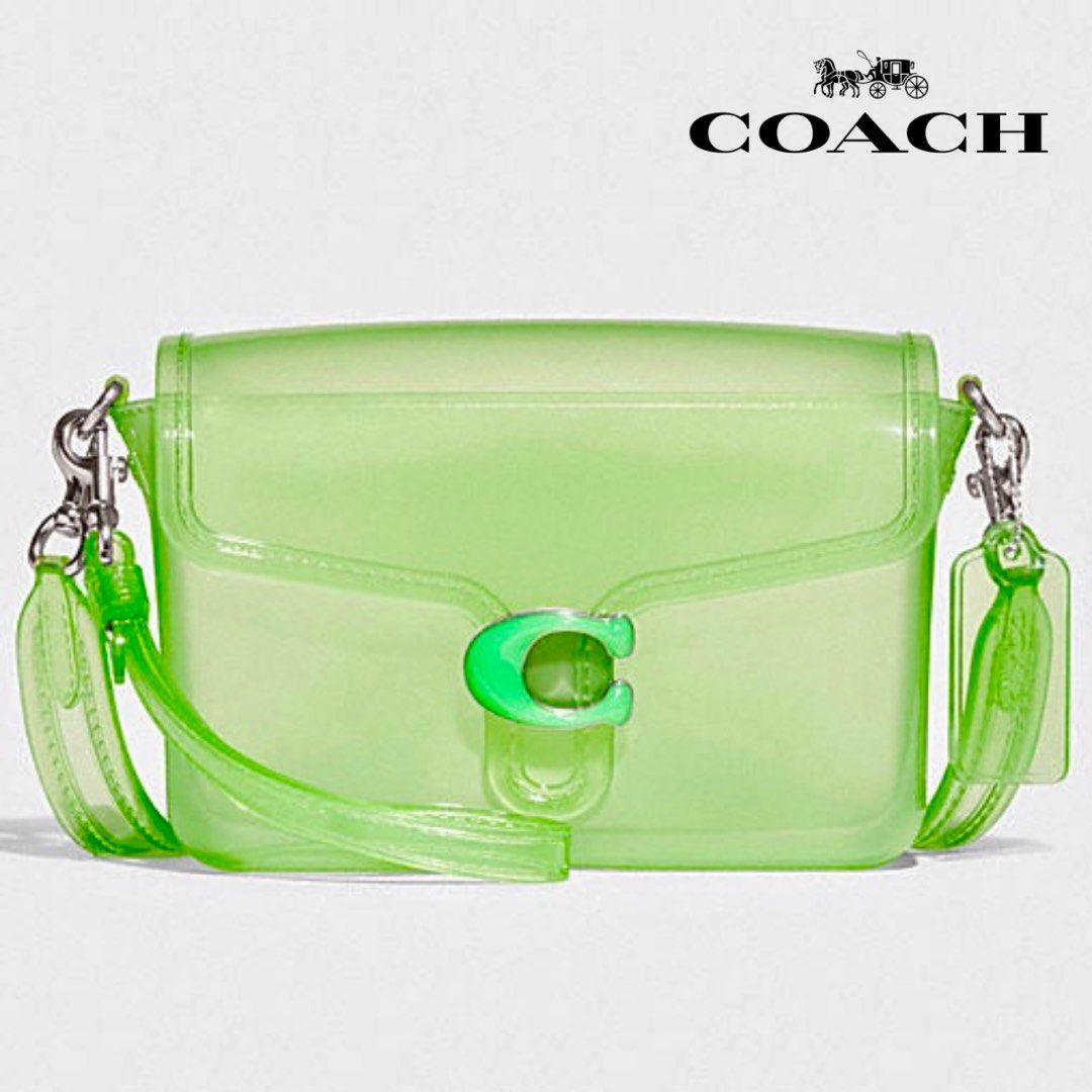 Blue Neon Bag Clear Jelly Tote Bag Clear Messenger Bag Satchel 