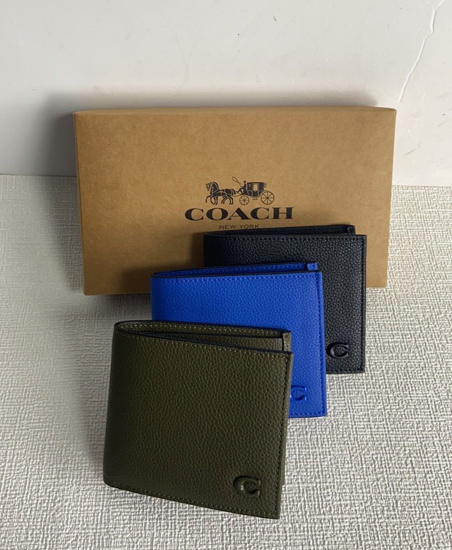 Coach boxed double billfold wallet best sale