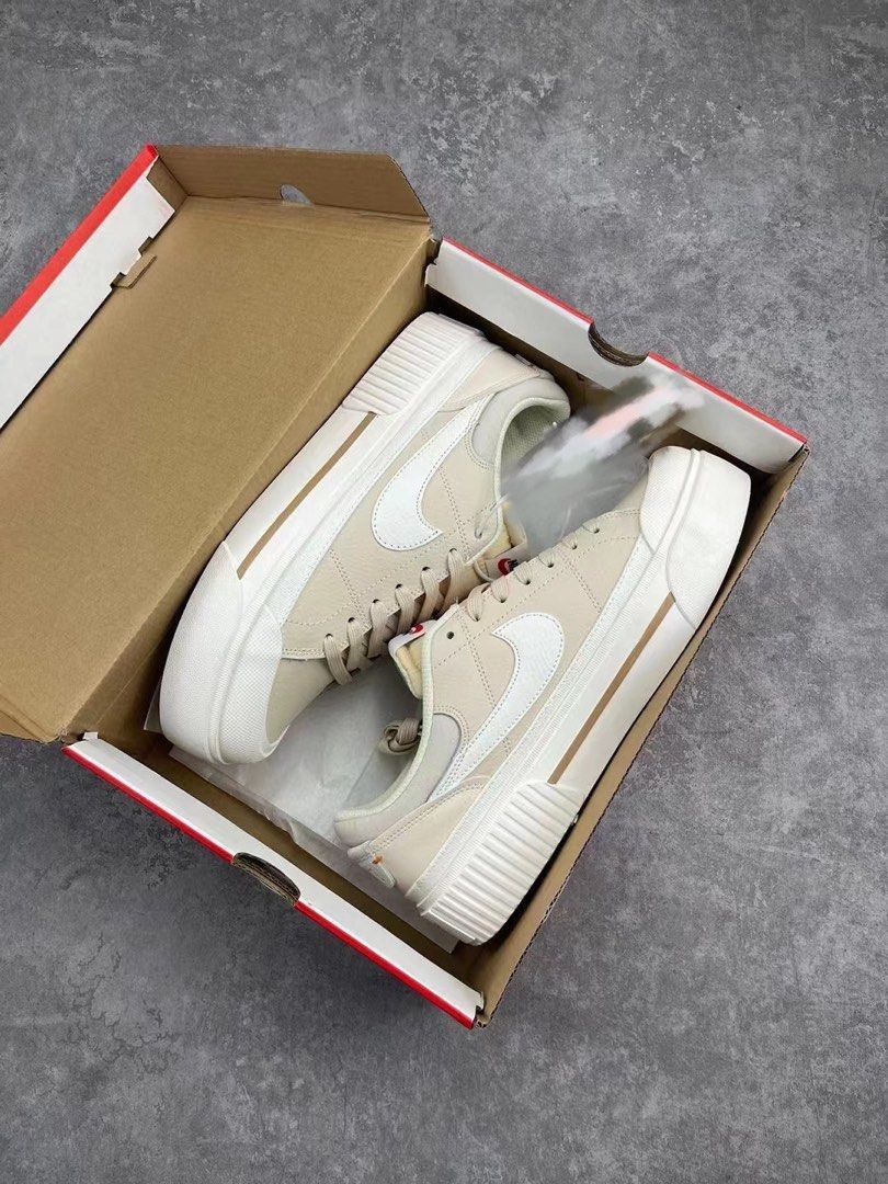 Nike Court Legacy Lift Beige Women s Fashion Footwear Sneakers on