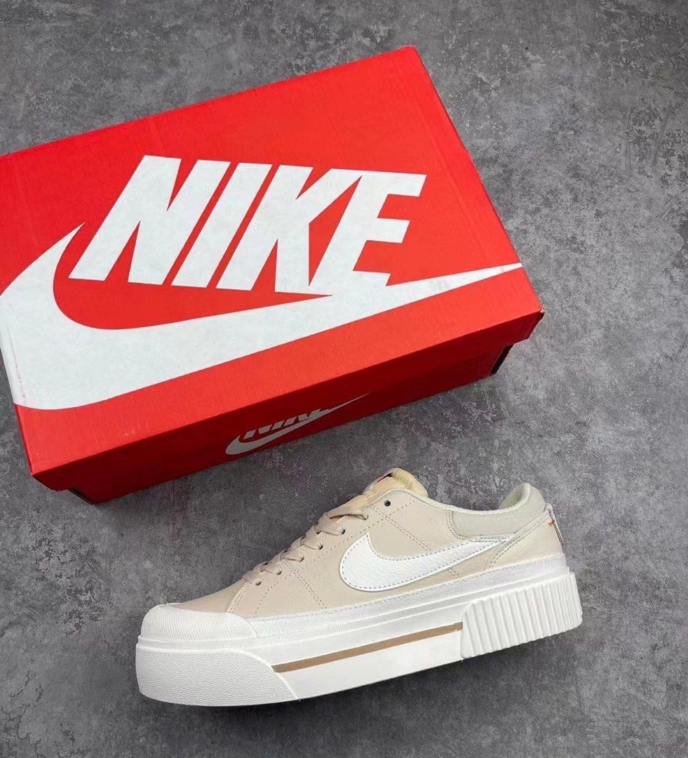 Nike Court Legacy Lift Beige Women s Fashion Footwear Sneakers on