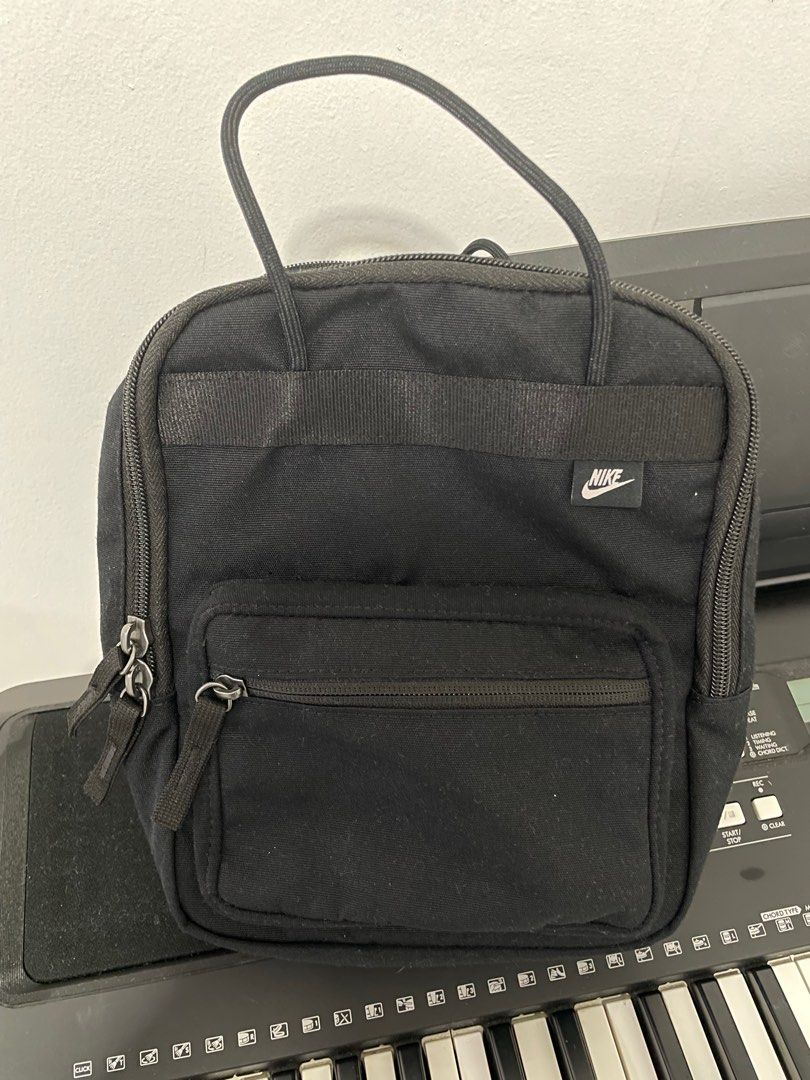 Nike black boxy mini backpack new arrivals