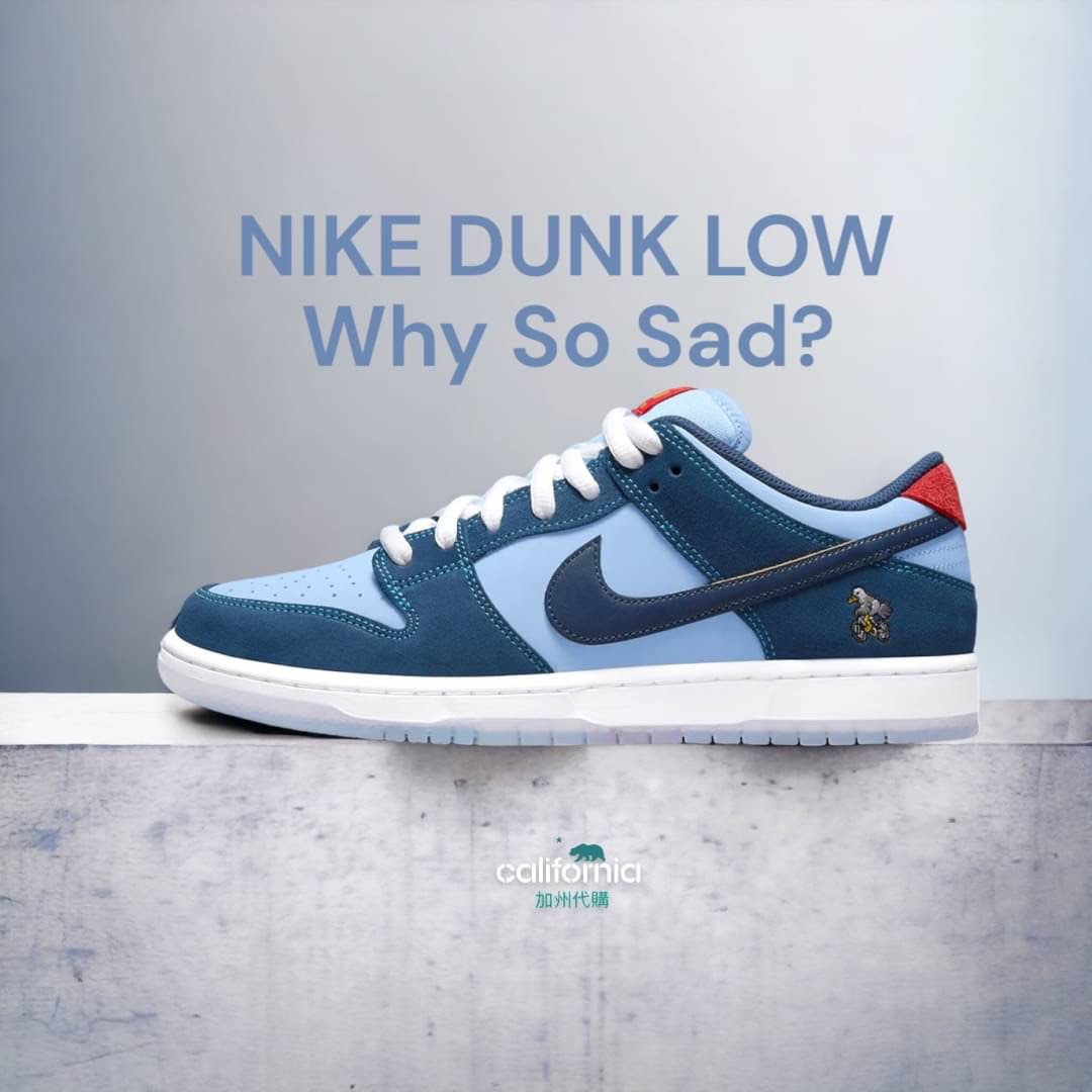 部分SIZE有現貨👟Nike SB Dunk Low x Why So Sad? 聯乘/聯名鞋款 刺繡老鷹/深淺藍/冰藍  DX5549-400男女通用款鞋