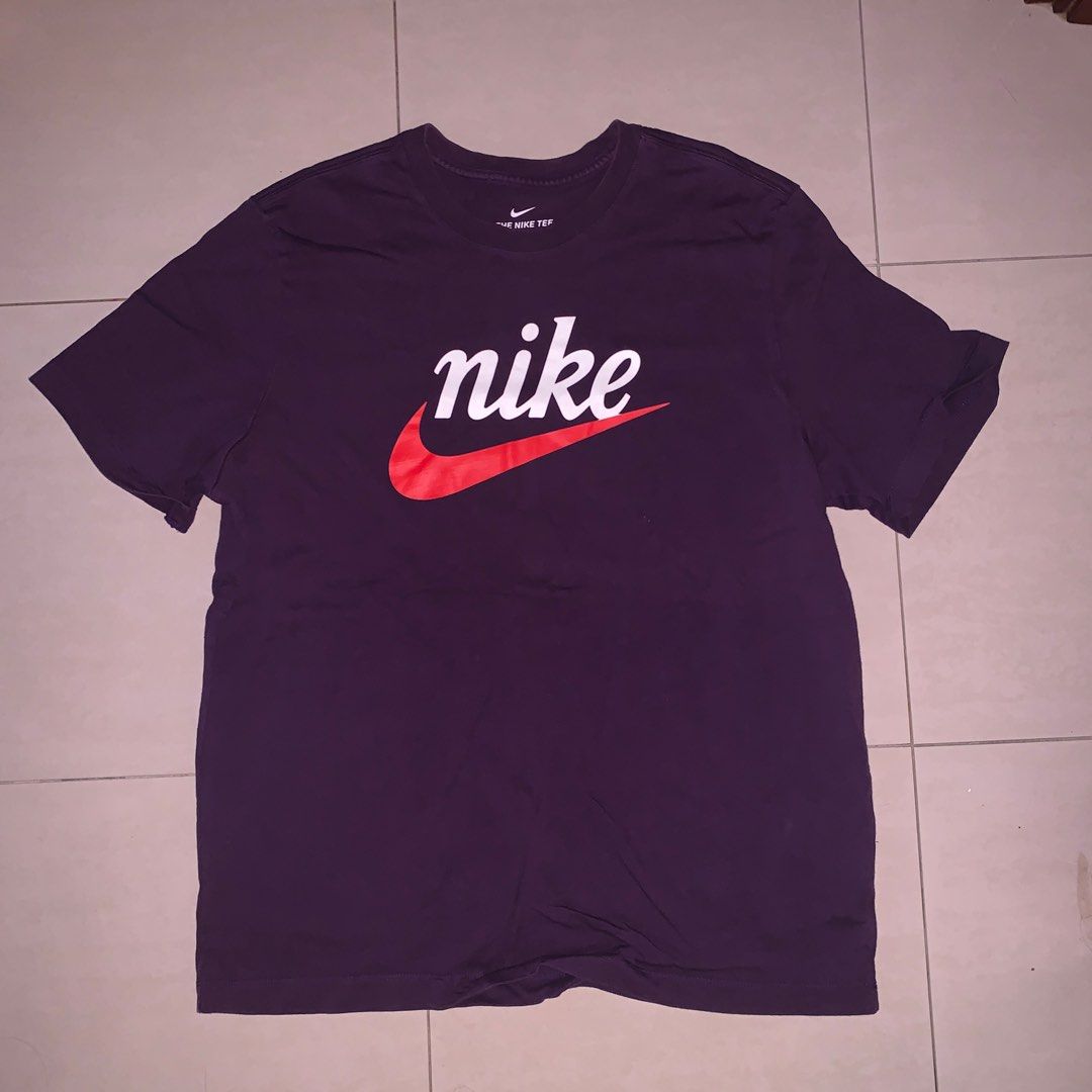 Purple and clearance black nike shirt
