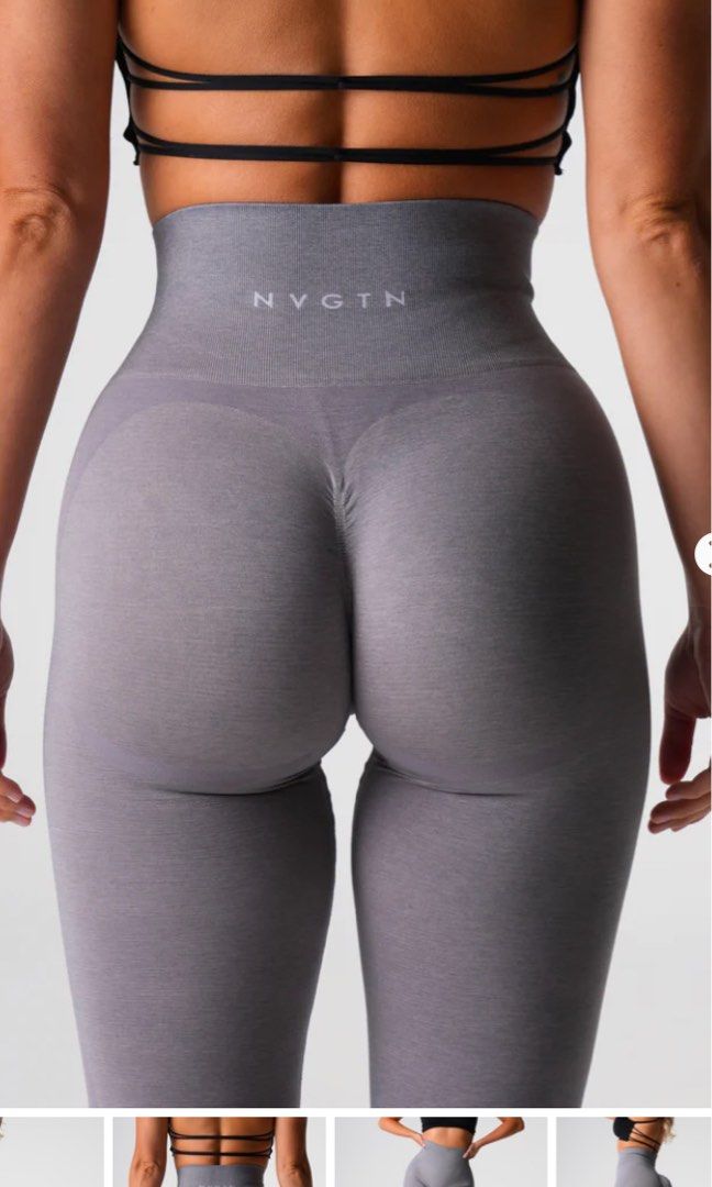 Grey NV Seamless leggings - NVGTN, Women's Fashion, Activewear on Carousell