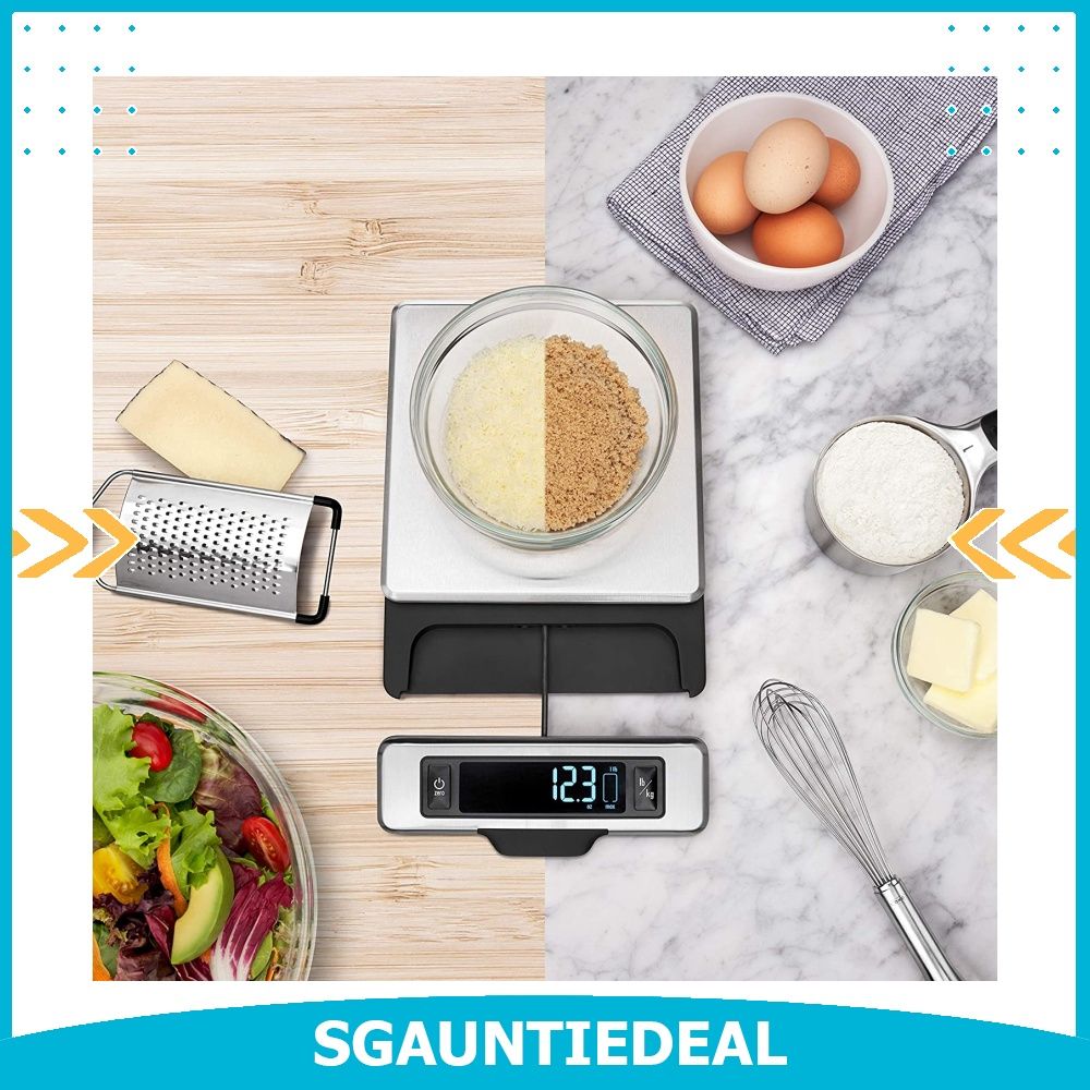 11 lb Stainless Steel Food Scale with Pull out Display