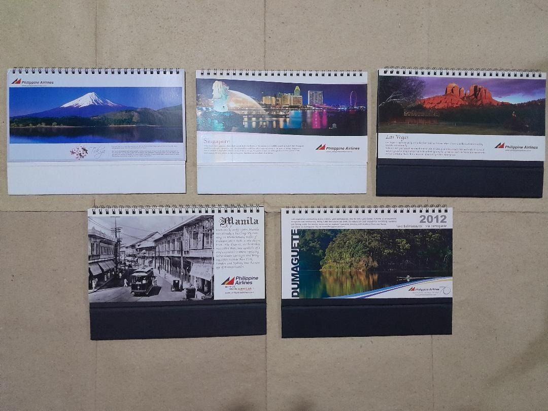 PHILIPPINE AIRLINES 2003 to 2017 DESK CALENDARS NEW & UNUSED, Hobbies