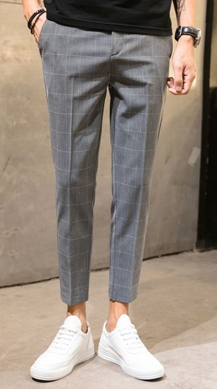 Mens plaid new arrivals ankle pants