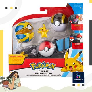 Clip'N'Go Pokéball Pokémon Starter Pack Ceinture 2 Pokéball + Figurine
