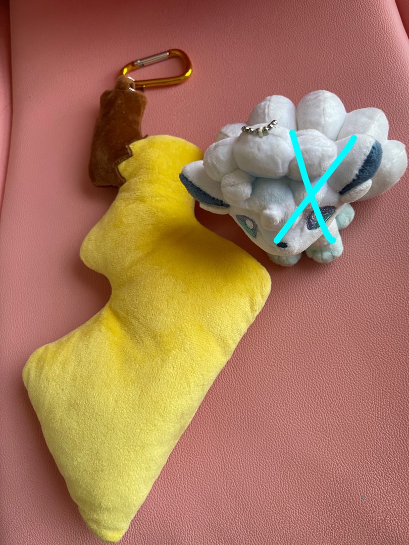 Pokemon Pikachu Tail Keychain and Alolan Vulpix Hobbies Toys Toys Games on Carousell