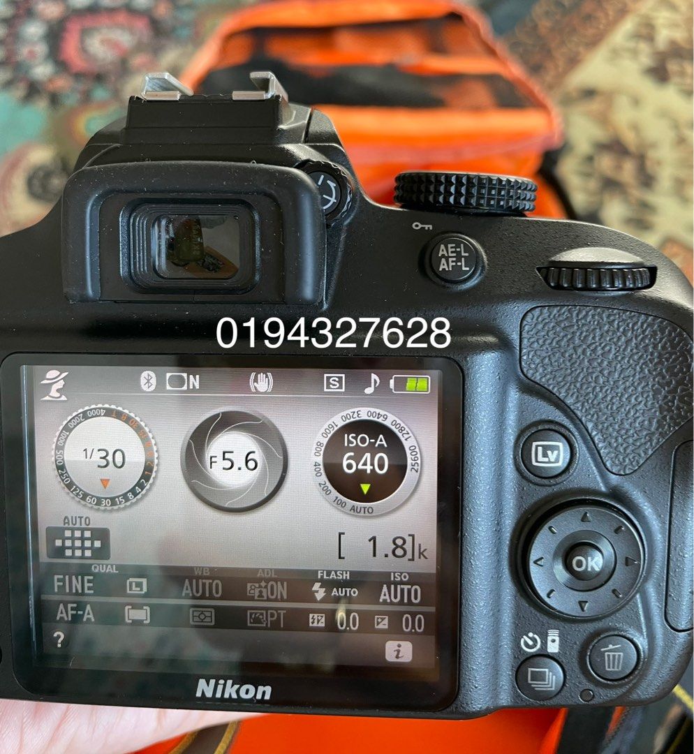 Preloved Camera Nikon D3400, Photography, Cameras on Carousell