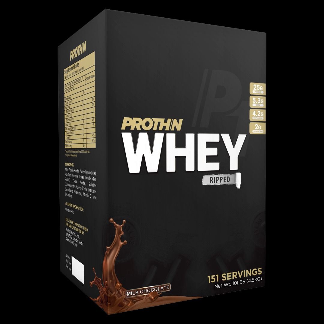 Prothin WHEY PROTEIN RIPPED MILK CHOCOLATE 4.5kg 151 sachets on Carousell