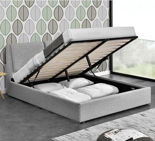 QUEEN AND DOUBLE GAS LIFT STORAGE BED WITH FABRIC MATERIAL!!!!