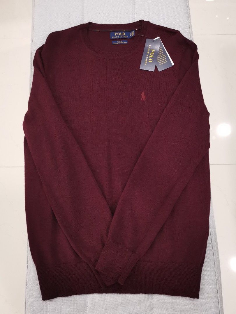 Maroon online polo sweater